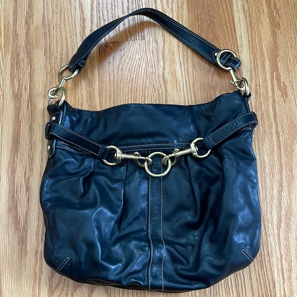 Coach Leather Slouchy Tote with Studs and Buckles - Picture 1 of 8